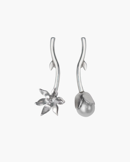 Single Lily Pearl Earring (Sold individually)