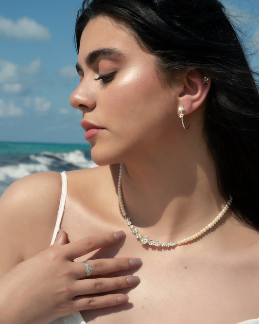 Corsage Pearl Necklace